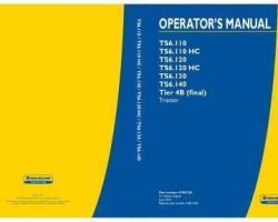 Operator's Manual for New Holland Tractors model TS6.130