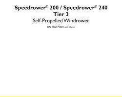 Service Manual for New Holland Windrower model Speedrower 240
