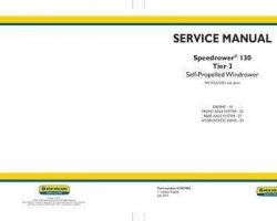 Engine Service Manual for New Holland Windrower model Speedrower 130