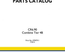 Parts Catalog for New Holland Combine model CR6.90