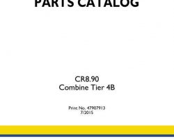 Parts Catalog for New Holland Combine model CR8.90