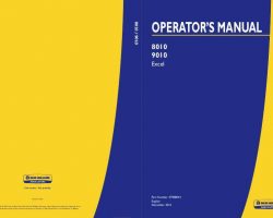 Operator's Manual for New Holland Tractors model 8010