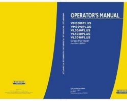 Operator's Manual for New Holland Harvesting equipment model VL5080