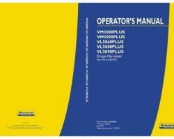 Operator's Manual for New Holland Harvesting equipment model VL5090