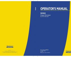 Operator's Manual for New Holland Harvesting equipment model 9090X