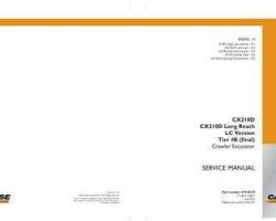 Case Excavators model CX210D Service Manual