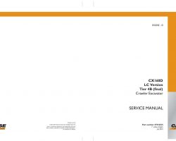 Case Excavators model CX160D Service Manual