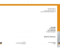 Case Excavators model CX160D Electrical Wiring Diagram Manual