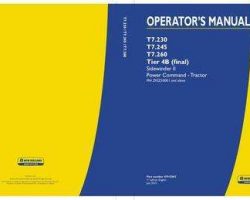 Operator's Manual for New Holland Tractors model T7.245