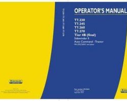 Operator's Manual for New Holland Tractors model T7.270