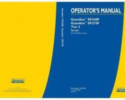 Operator's Manual for New Holland Sprayers model Guardian SP.240F