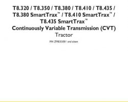 Service Manual for New Holland Tractors model T8.380 SmartTrax