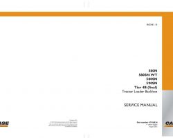 Case Loader backhoes model 580SN Service Manual