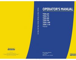 Operator's Manual for New Holland Tractors model TD5.100