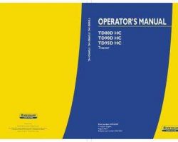 Operator's Manual for New Holland Tractors model TD95D