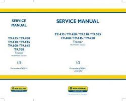 Service Manual for New Holland Tractors model T9.480