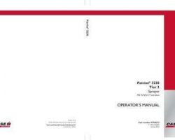 Operator's Manual for Case IH Sprayers model Patriot 3230
