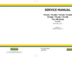 Engine Service Manual for New Holland Tractors model T9.480