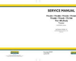 Electrical Wiring Diagram Manual for New Holland Tractors model T9.480