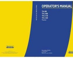 Operator's Manual for New Holland Tractors model T4.110