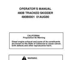 Operators Manuals for Timberjack B Series model 480b Skidders