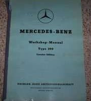 1956 Mercedes Benz 190SL, 190D, 190b & 190Db Workshop Service Manual