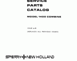 Parts Catalog for New Holland Combine model 1400