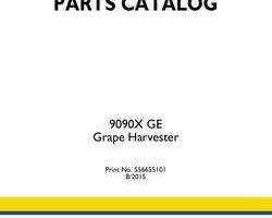 Parts Catalog for New Holland Harvesting equipment model 9090X