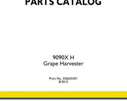 Parts Catalog for New Holland Harvesting equipment model 9090X