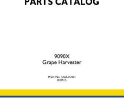 Parts Catalog for New Holland Harvesting equipment model 9090X