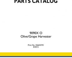 Parts Catalog for New Holland Harvesting equipment model 9090X