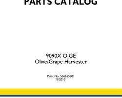 Parts Catalog for New Holland Harvesting equipment model 9090X