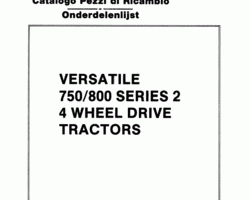 Parts Catalog for New Holland Tractors model 800