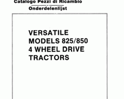 Parts Catalog for New Holland Tractors model 850