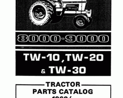 Parts Catalog for New Holland Tractors model TW30