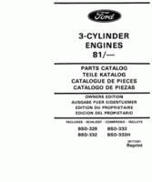 Parts Catalog for FORD Engines model 333