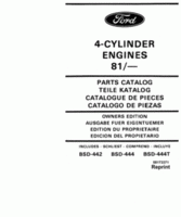 Parts Catalog for FORD Engines model 444
