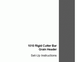Operator's Manual for Case IH Headers model 1010