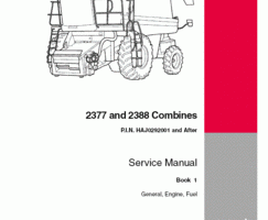 Service Manual for Case IH Engines model Axial-Flow 2377