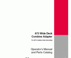 Operator's Manual for Case IH Combine model 873