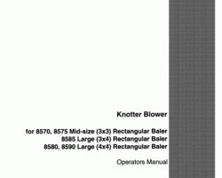 Operator's Manual for Case IH Balers model 8580