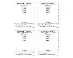 Service Manual for Case IH Windrower model 8860