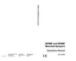 Operator's Manual for Case IH Sprayers model 800ME