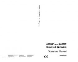 Operator's Manual for Case IH Sprayers model 600ME