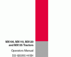 Operator's Manual for Case IH Tractors model 120