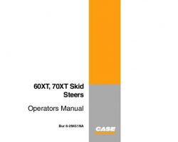 Operator's Manual for Case IH Skid steers / compact track loaders model 60XT