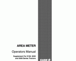 Operator's Manual for Case IH Tractors model 9200