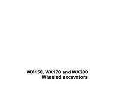 Case Excavators model WX170 Operator's Manual
