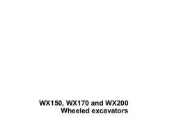 Case Excavators model WX150 Operator's Manual