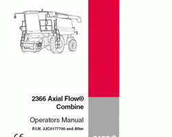 Operator's Manual for Case IH Combine model 2366